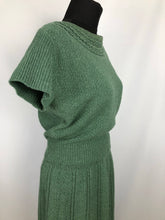 Load image into Gallery viewer, 1950s Sage Green Three Piece Acrylic Knit Set By Orlon - Bust 38 40
