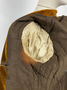 Original 1930s 1940s Tailor Made Brown Velvet Riding Jacket - Bust 34 35 36
