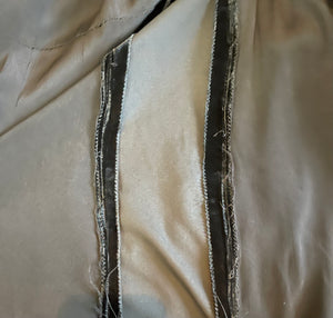 Original 1930s Black Cotton Velvet Opera Coat with Incredible Collar Detail - Bust 40 41 42