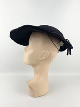 Load image into Gallery viewer, Fabulous 1950s New Look Black Hat with Net by Delmore
