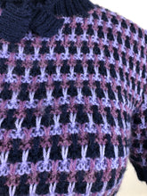 Load image into Gallery viewer, Reproduction 1940s Waffle Stripe Jumper Knitted from a Wartime Pattern - B 38 39 40 41 42
