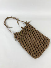 Load image into Gallery viewer, Original 1940s Make Do and Mend Homemade Bag Made from Shoe Laces
