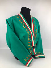 Load image into Gallery viewer, 1930s Tyrolean Style Felt Embroidered Cropped Jacket - B40 42
