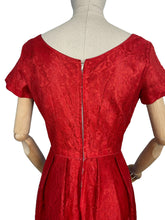 Load image into Gallery viewer, Fabulous Lipstick Red Vintage Lace Cocktail Dress with Front Bow - Bust 36
