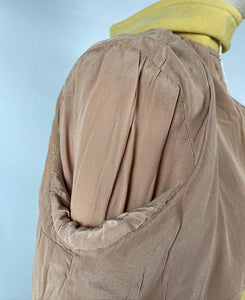 Original 1940s Pure Wool Swing Jacket In Soft Mustard Shade with Pockets - Bust 38 40 42