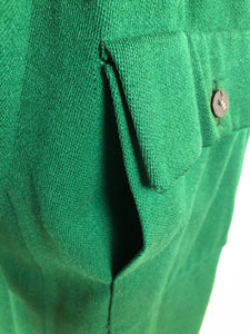 1940s Kelly Green Wool Overcoat - B44