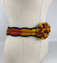 Load image into Gallery viewer, 1940&#39;s Style Colourful Felt Belt in Autumnal Shades Made From a 1941 Pattern Using Pure Wool Felt - Waist 29&quot;
