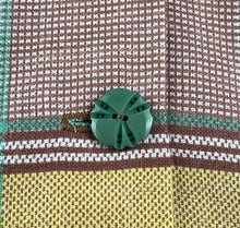 Load image into Gallery viewer, 1940s Reproduction Blouse in Green, Yellow and Brown Check - B34 35 36
