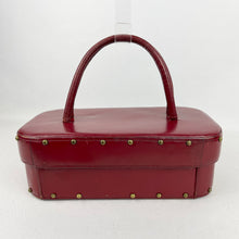 Load image into Gallery viewer, Fabulous Original 1950&#39;s Deep Red Studded Box Bag by Eros - Fabulous Vintage Bag *
