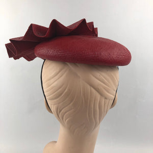 Vintage Jack McConnell Red Straw Hat