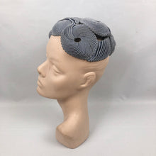 Load image into Gallery viewer, 1950s Blue Grosgrain Close Fitting Hat
