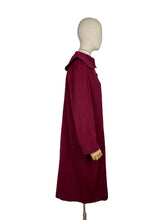 Load image into Gallery viewer, 1940s Rich Red Gaberdine Coat with Pockets - Shawl Collar - Great Swing Coat - Bust 38 40 42 *
