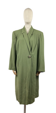 Load image into Gallery viewer, Original 1940&#39;s Volup American Made Green Lightweight Wool Crepe Coat - Bust 46 48
