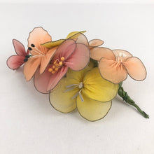 Load image into Gallery viewer, Vintage Pastel Coloured Chiffon and Wire Floral Corsage
