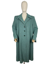 Load image into Gallery viewer, Original 1940’s CC41 True Volup Wartime Coat in Turquoise and Brown Tweed - Bust 44 46
