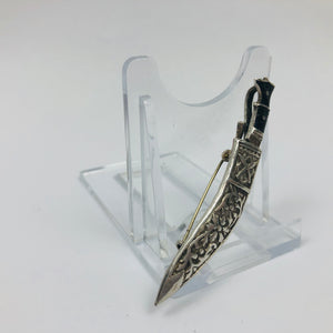 1940s Silver Sword and Scabbard Brooch