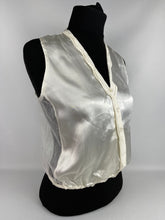 Load image into Gallery viewer, Original 1930&#39;s Satin and Net Dickie Blouse - Bust 32 33 34
