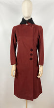 Load image into Gallery viewer, Original 1920s or 1930s Rust Coat with Real Astrakhan Fur Collar - Bust 33 34
