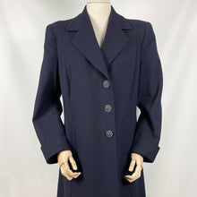 Load image into Gallery viewer, Original 1940s Blue Wool Coat with Fabulous Spiderweb Buttons - Bust 36 37 38
