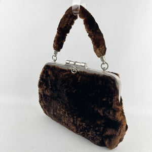 Antique Victorian Genuine Fur Muff Bag with Coin Purse *