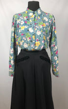 Load image into Gallery viewer, Original 1940s CC41 Floral Crepe Smock - B34 36 38
