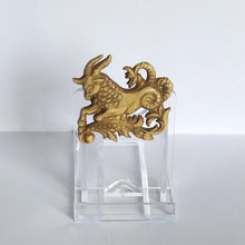 Load image into Gallery viewer, Vintage Early Plastic Capricorn Star Sign Brooch

