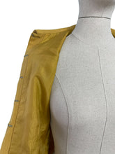 Load image into Gallery viewer, Original 1930&#39;s Lightweight Wool Suit in Mustard - Silk Lined - Stunning Buttons - Bust 33 34
