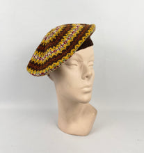 Load image into Gallery viewer, Reproduction 1940s Pure Wool Fair Isle Beret - Wonderful Design Featuring Eight Different Colours
