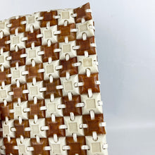 Load image into Gallery viewer, Original 1940&#39;s Two-Tone Clutch Bag in Brown and Cream - Plastiflex Style Tiles - Wounded
