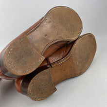 Load image into Gallery viewer, Original 1940&#39;s CC41 Liberty Tan Leather Fur Lined Boots - UK 5.5 6
