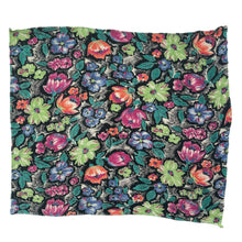 Load image into Gallery viewer, Original 1940&#39;s Textured Crepe Floral Hankie in Lime, Magenta, Green, Blue and Coral on Black - Great Gift Idea
