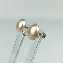 Load image into Gallery viewer, Vintage Faux Pearl Classic Button Earrings on Silver Screw Backs
