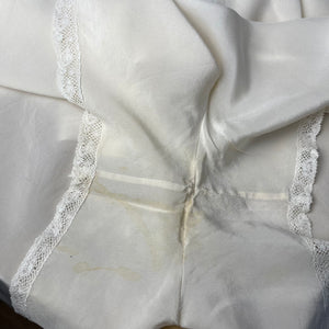 Original 1930's 1940's Silk Tap Pants with Mother Of Pearl Buttons - Entirely Hand Sewn - Waist 30 31