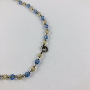 1940s Blue and White Glass Necklace