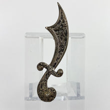 Load image into Gallery viewer, Vintage French Made Sterling Silver Decorative Sword Brooch
