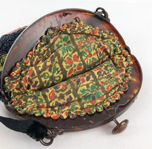 Load image into Gallery viewer, Original 1930s Beaded Bag with Floral Detail and Celluloid Frame *
