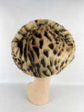 Load image into Gallery viewer, Fabulous Vintage Faux Fur Hat in Leopard Print - Such a Fun Piece
