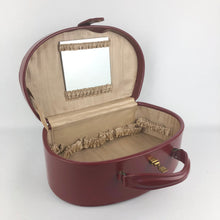 Load image into Gallery viewer, Original 1950s Red Faux Leather Vanity Case - Fabulous Box Bag
