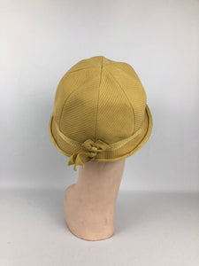 1950s Wetherall Sports Hat in Soft Mustard - Charming Little Sports Hat