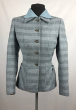 Load image into Gallery viewer, Original 1940s CC41 Blue Wool Blouse by Etam- B36 38
