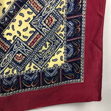 Load image into Gallery viewer, 1940s Gaywear Burgundy Crepe Scarf with Paisley Design
