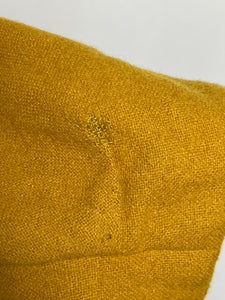 Original 1950s Lightweight Wool Dress with Original Belt in Mustard - Bust 34