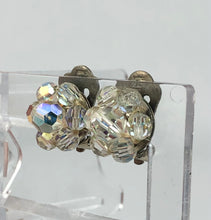 Load image into Gallery viewer, Vintage 1950s Clear Glass Clip On Earrings - Small
