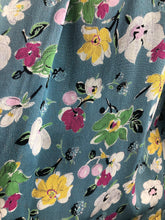 Load image into Gallery viewer, Original 1940s CC41 Floral Crepe Smock - B34 36 38
