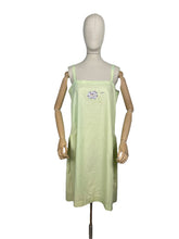 Load image into Gallery viewer, Original 1920&#39;s Volup Green Slip with Floral Applique and Embroidery in Purple, Green and Cream - Bust 38 40
