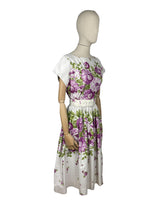 Load image into Gallery viewer, Original 1950&#39;s St Michael Floral Belted Summer Dress - Bust 40
