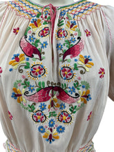 Load image into Gallery viewer, Original 1930’s Hungarian Embroidered Blouse in Pale Pink Crepe - Petite
