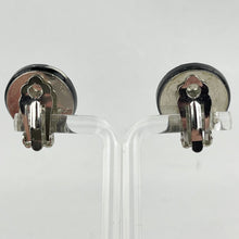 Load image into Gallery viewer, Vintage 1950&#39;s Faceted Black Glass Clip-on Earrings
