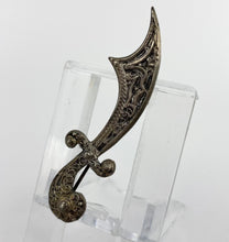 Load image into Gallery viewer, Vintage French Made Sterling Silver Decorative Sword Brooch
