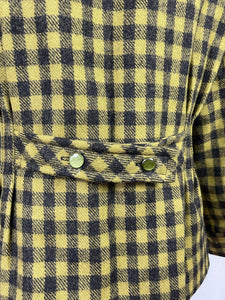 Reproduction 1940s Green and Black Check Jacket - Bust 38 40 42